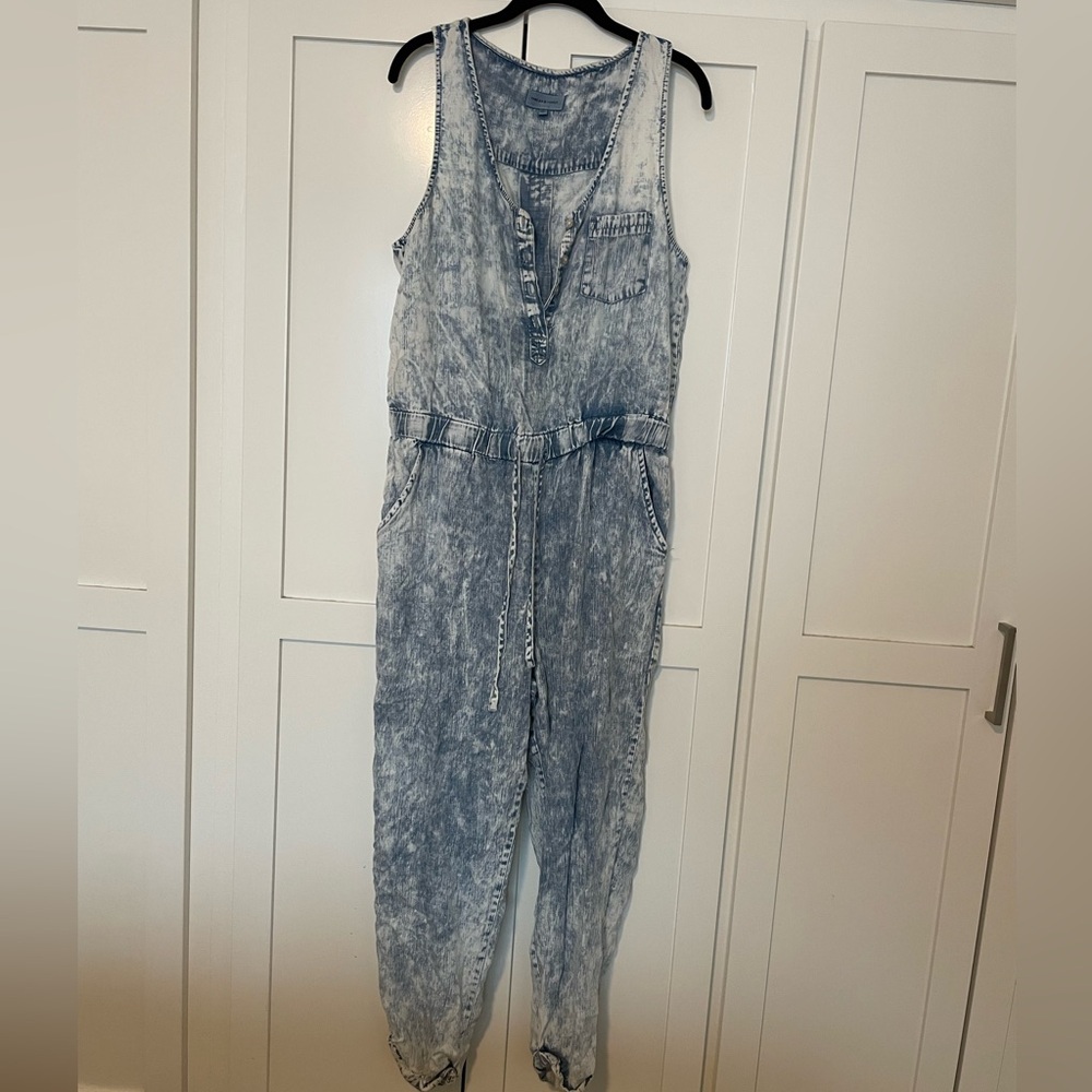 Thread & Supply acid wash blue denim jumper
